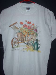 wheel barrel cart flowers garden long Short sleeve T shirt Sweatshirt