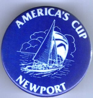 AMERICAS CUP NEWPORT old pin Button SAILING Boating