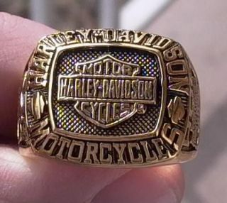Harley Davidson Ring HOG Gold Plated 18K New