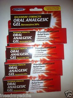 LOT OF 4~ MAXIMUM STRENGTH TOOTHACHE PAIN RELIEF 20 % BENZOCAINE
