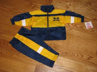 Michigan Wolverines Windsuit Jacket Pants Size 18M 18 Mo Boys Track