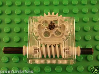LEGO Technic TRANS CLEAR GEARBOX 2x4x3 1/3 Wormbox Axle Gear Worm