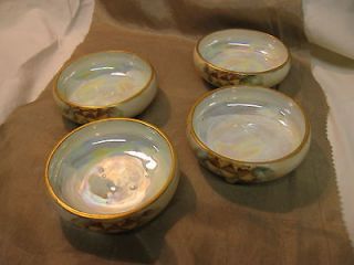 Set of 4 M&Z Austrian porcelain, footed bowls with acorns