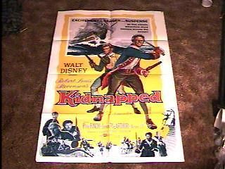 KIDNAPPED MOVIE POSTER 60 PETER FINCH DISNEY
