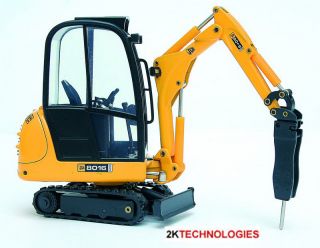 JOAL 233 JCB 8016 Mini Excavator with Hammer Attachment 1/25 Scale New