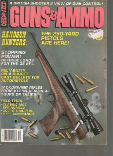 GUNS & AMMO Magazine December 1981   Colt Trooper pistol, Springfield
