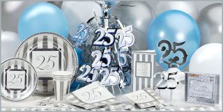 25th ANNIVERSARY SILVER WEDDING CELEBRATION PARTY Supplies ~ Create