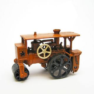 Antique Replica Iron Steam Roller Tractor Sculpture home garden statue