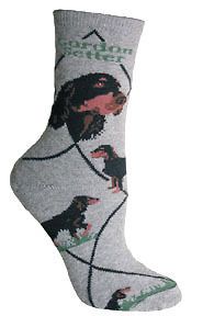 Gordon Setter Socks New with Tags Color Grey