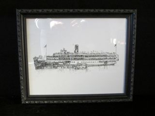 , St Claire Boblo Island Boat Docking, Fine Print by Janet Anderson
