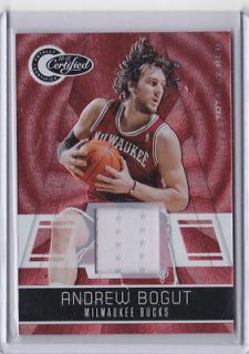 ANDREW BOGUT 2011 TOTALLY CERTIFIED TOTALLY RED JERSEY CARD #182/249