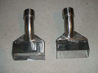 steel exhaust tips pair 2 1/2 inch inlet pipe hot rod rat rod