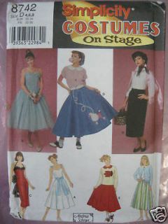 ADULT GREASE 50s ON STAGE DANCE COSTUME 8742 PATTERN