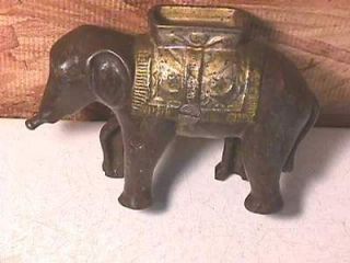 Antique Cast Iron Elephant Bank