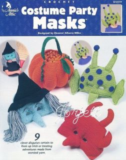 Costume Party Masks & Pumpkin Basket, Annies crochet patterns