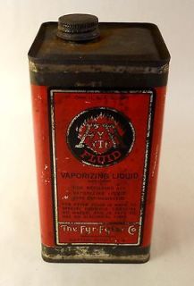 Antique FYR FYTER Fluid Fire EMPTY Extinguisher Refill Tin Can