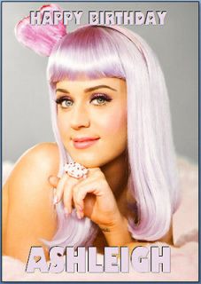 Katy Perry Personalised Birthday Card A5