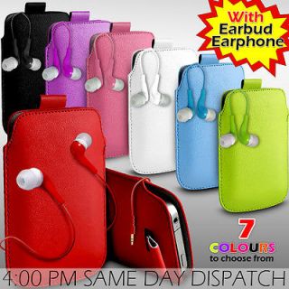 TAB POUCH SKIN CASE COVER & EARBUD EARPHONE FOR VARIOUS MOBILE PHONES