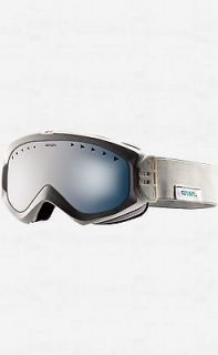 ANON MAJESTIC Goggles White Suede with Silver Blue Fade YOUTH Ski