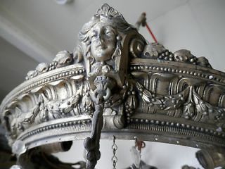 Antique Chandelier Cake Layered Silver Neoclassical French Empire 8