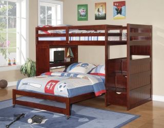 Modular Stairway Loft Bed with Desk  Cappucci no
