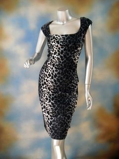 NEW $138 JESSICA SIMPSON leopard print open back pencil cocktail sexy