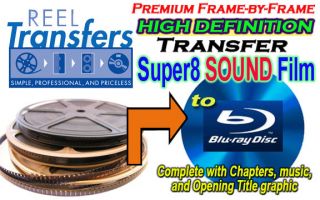 HD Transfer Super 8 SOUND film to Blu Ray Disc (playable on PS3 or