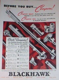 1949 Blackhawk Tools Socket Wrenches AD