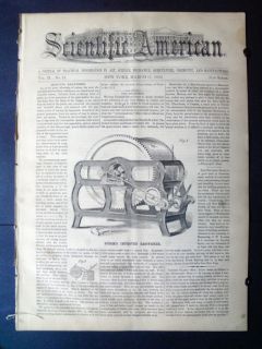 1860 SCIENTIFIC AMERICAN  lime light,steamshi p alabama,tug boat
