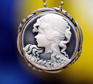 Big Size Cameo Fairy Lady Pins Brooches, Pendant Necklace(Two w ay) 32