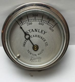 Stanley Motor Carriage Co. Ashton Valve Co. 600 LB Steam Pressure