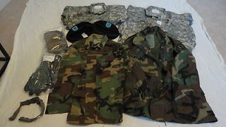 10 PIECE US Army Military Surplus Lot BDU/ACU Uniforms   New/Used Top