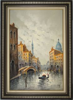 Antonio De Vity(1901 1993 )Italian Listed Large Oil/Canvas Venice