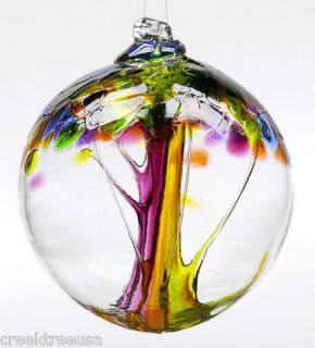 Kitras SUMMER TREE OF ENCHANTMENT WITCH BALL HAND BLOWN ART GLASS