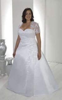 New white Wedding Dress Bride *Custom* Plus size16 18 20 22 24 26 28