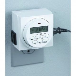 Digital Electric Dual Outlet Timer On/Off Switch Lights