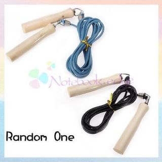 4m Wood Handle Rubber Skipping Jump Skip Rope Outdoor Exercise