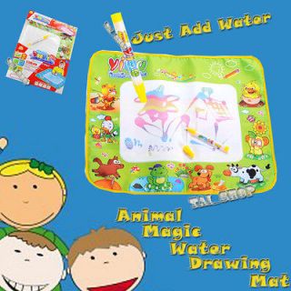 New AQUADOODLE Water Animal Drawing Mat & Magic Pen Child Kids Baby