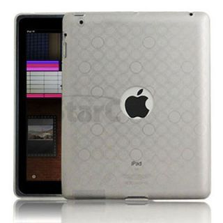 White Circle Design TPU Case Cover for Apple iPad 2