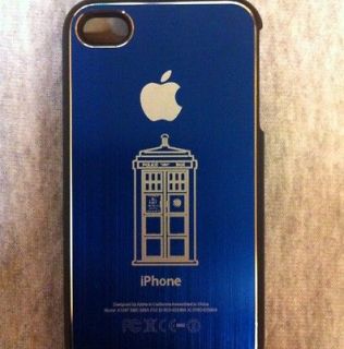 Doctor Who Tardis Laser Engraved Apple metal case for I Phone 4/4s