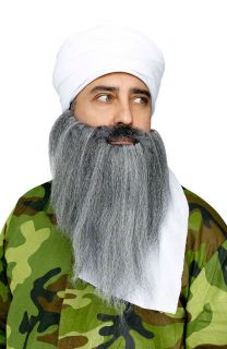TURBAN & BEARD Arabian Osama instant mens adult halloween costume