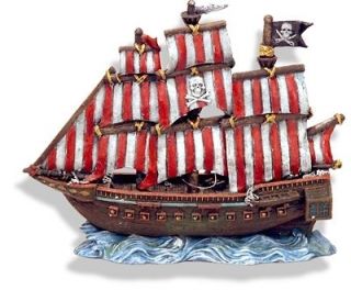 Caribbean Pirate War Ship 1524 ~ aquarium decor ornament fish tank