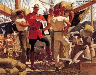 Trail Ends at the Sea Arnold Friberg RCMP Limited Print