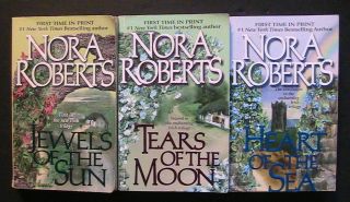Lot 3 Set IRISH TRILOGY Nora Roberts JEWELS of the SUN TEARS MOON