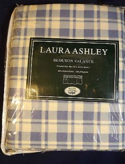 Laura Ashley Kingsberry Blue Plaid Quartet Hampton Valance Bramble