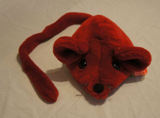 13” Trend Sigikid Made Germany Stuffed Rust Red Long Tailed Mouse