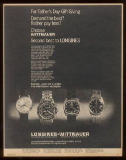1969 Longines Wittnauer Scuba Chron watch photo ad