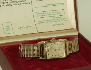 Mens Vintage Fancy Case Longines/Wittn​auer   Rare Original Box