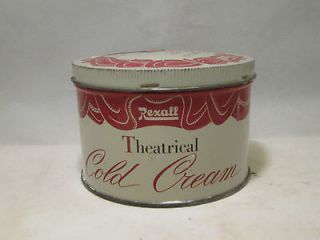 Tin Can REXALL Theatrical Cold Cream Vintage Advertising
