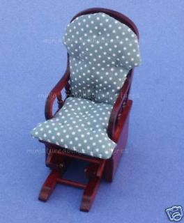 Miniature Dollhouse Mahogany Glider Rocker Chair New
